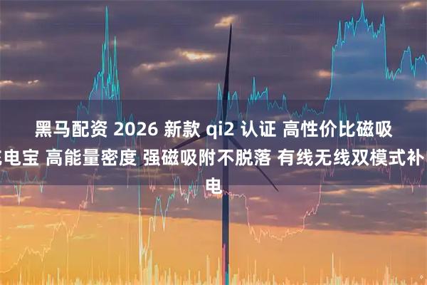 黑马配资 2026 新款 qi2 认证 高性价比磁吸充电宝 高能量密度 强磁吸附不脱落 有线无线双模式补电